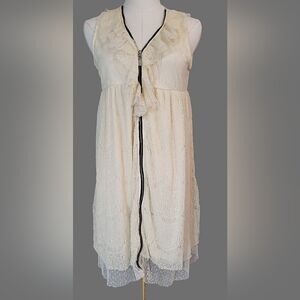 Vera Lucci Cream‎ Lace Robe